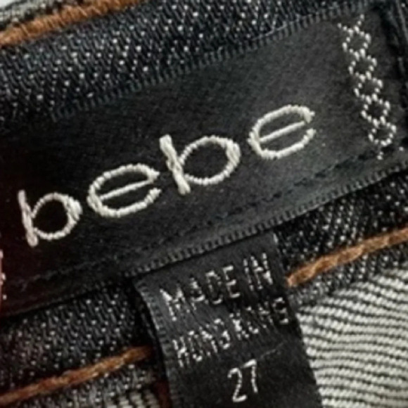 Bebe • Medium Dark Blue Bootcut Denim Jeans - Picture 4 of 5